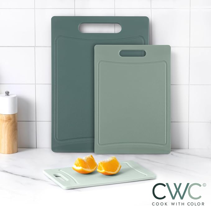 COOK WITH COLOR Non-Slip Cutting Board Set – Kitchen Essentials with Easy Grip - Image 3
