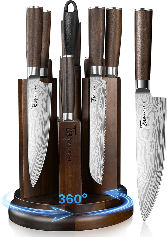 SYOKAMI 2026 Upgrade Knife Set 14 Piece Japanese Style Kitchen Knife Set by SYOKAMI