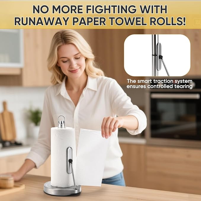 Paper Towel Holder with Spray Bottle - Image 3