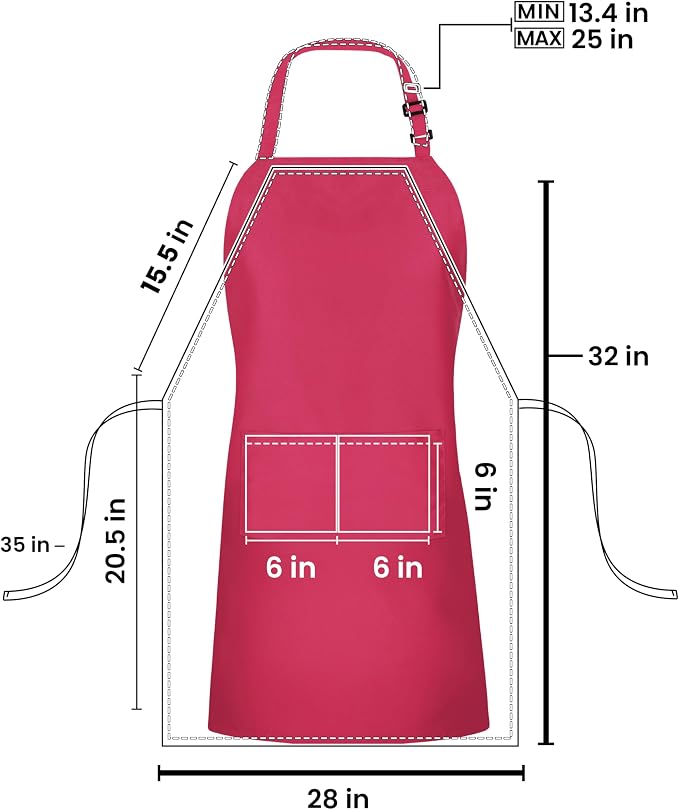 Utopia Kitchen 10 Pack Bib Apron Adjustable - Image 2