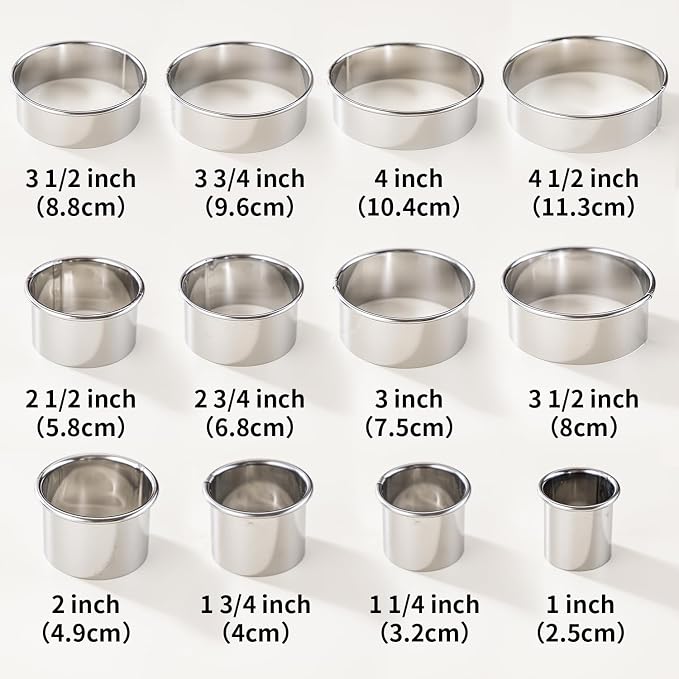 12 Pcs 304 Stainless Steel Biscuit Cutter Set - Image 2