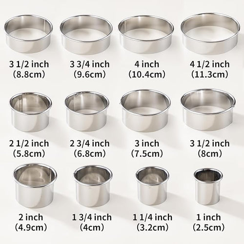 12 Pcs 304 Stainless Steel Biscuit Cutter Set - Image 2