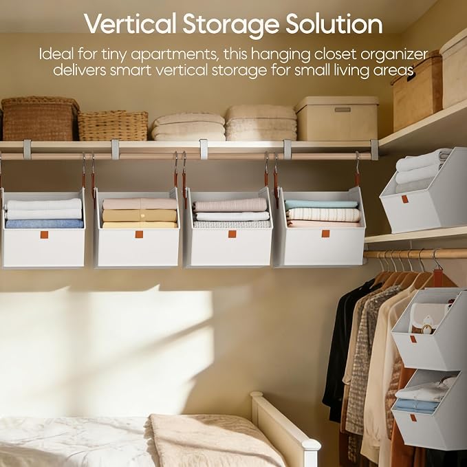 Homsorout Collapsible Hanging Closet Organizer - Image 2