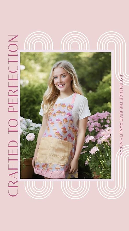Lovely Flower Pattern Retro Aprons - Image 3