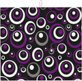 Purple White and Black Circle Pattern Dish Drying Mat, Absorbent Microfiber by Unknown