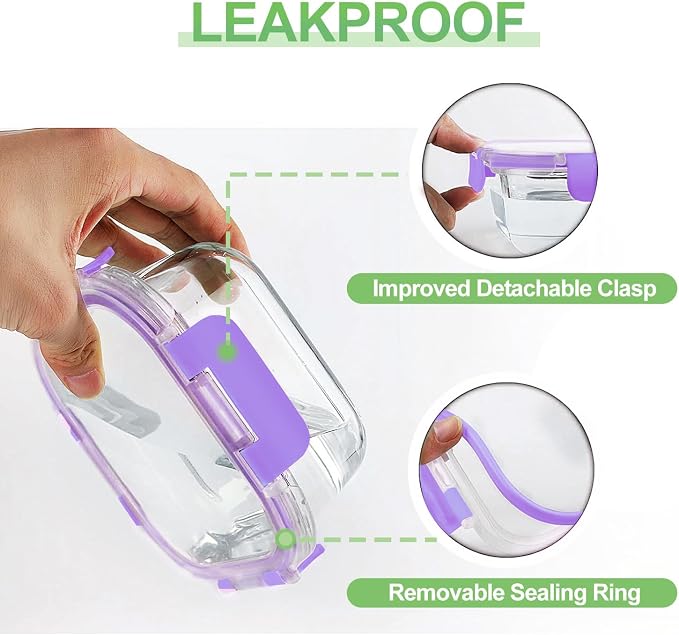 HOMBERKING Glass Food Storage Containers - Image 4