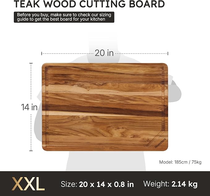 Extra Large Teak Wood Cutting Board - Image 2