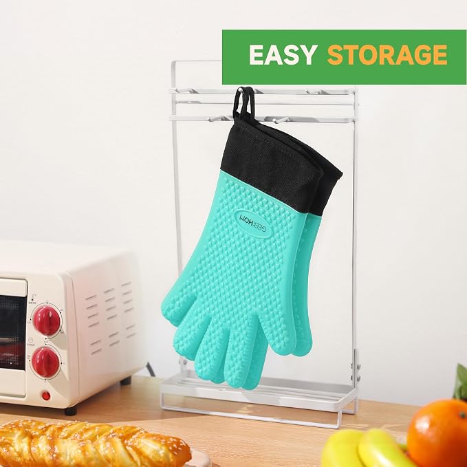 GEEKHOM BBQ Gloves Heat Resistant Oven Mitts - Image 7
