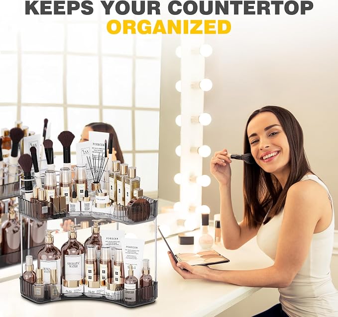 Asayuee 2-Tier Corner Bathroom Counter Organizer - Image 8