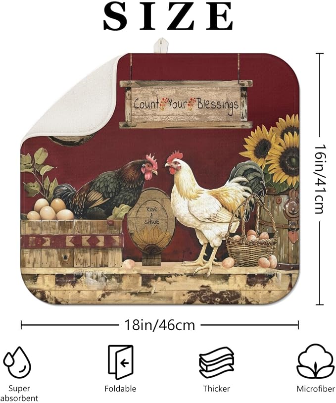 Dish Drying Mat Drainer Pads - Image 4