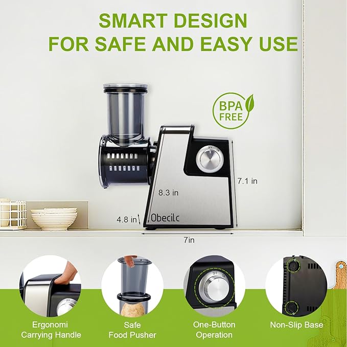 Upgraded 300W Electric Cheese Grater - Image 4