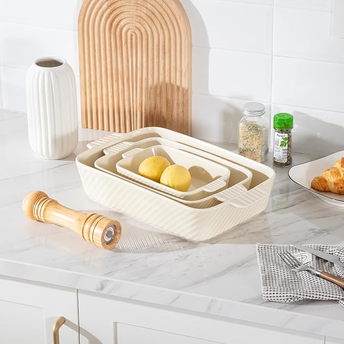 Sweejar Ceramic Baking Dish Set, Cake Baking Dish - Image 4