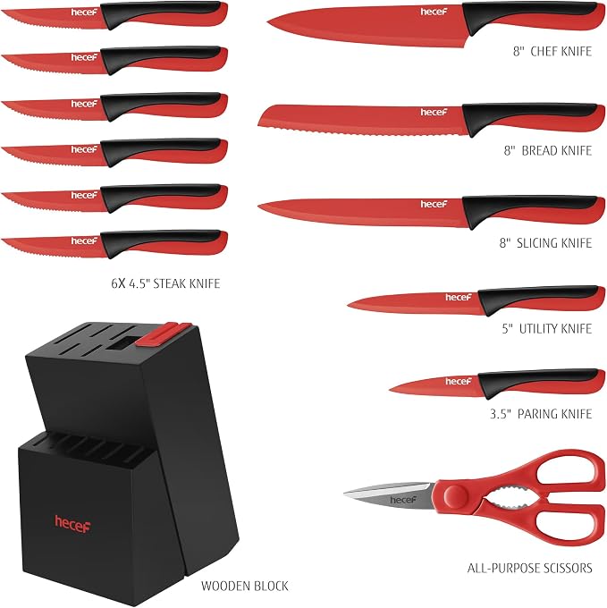 hecef 14 Pieces Kitchen Knife Set - Image 3