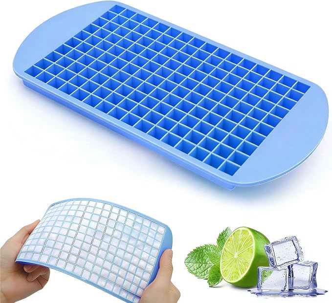 Silicone Ice Cube Tray, 160 Mini Crushed Ice Cube Molds Easy Release Small Ice by GiftsforChildAdultandPet