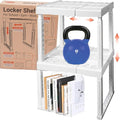 Piffny Locker Organizer Shelf， Adjustable Width and Height, Ideal Locker Shelf by Piffny
