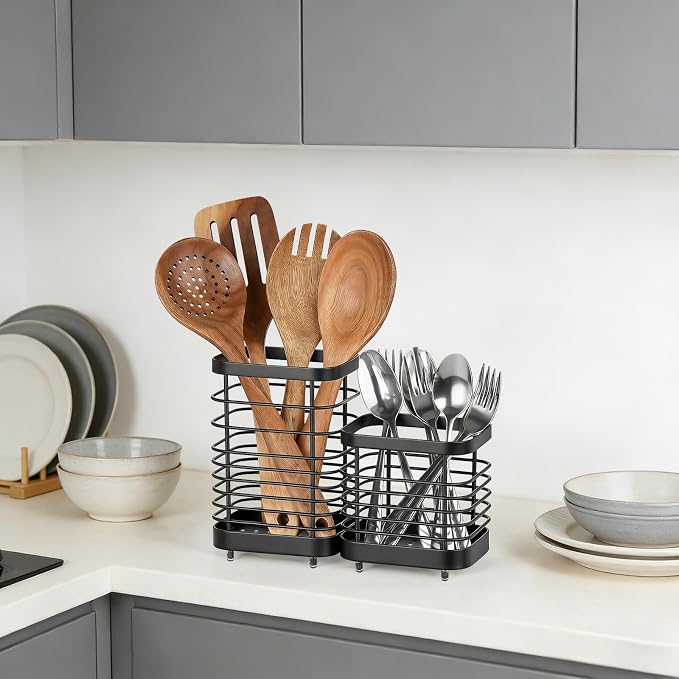 Utensil Holder, Stainless Steel Utensil Drying Rack - Image 7