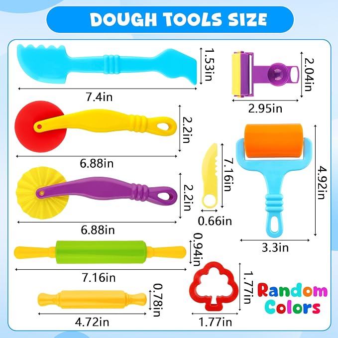 Dough Tools Set for Kids 20 PCS Dough Play Tools - Image 2