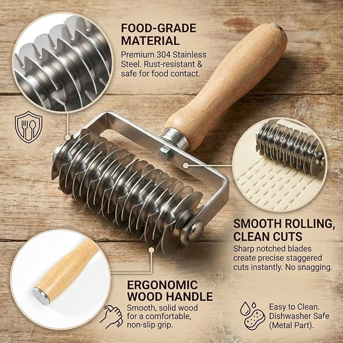 Lattice Pastry Cutter, Professional Lattice Roller - Image 7