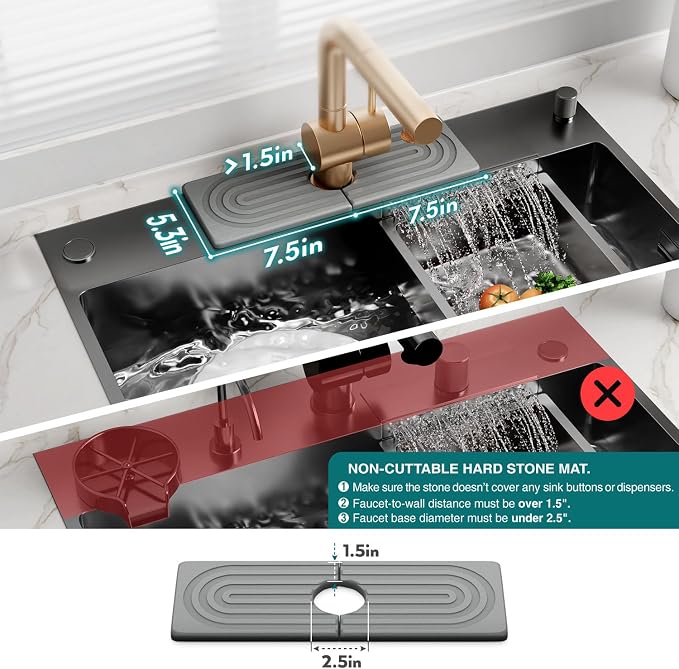 eormoe Faucet Mat for Kitchen Sink - Image 4