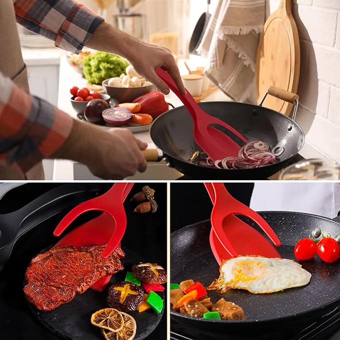 Egg Flipper Spatula Tongs 2 PCS Spatula - Image 7