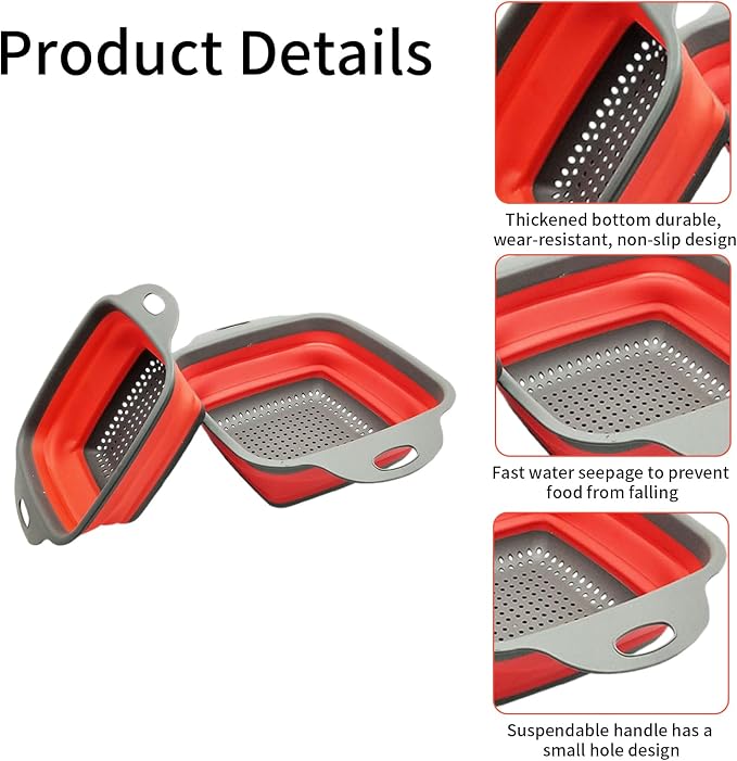 2 PCS Collapsible Colander, Collapsible Strainers - Image 6