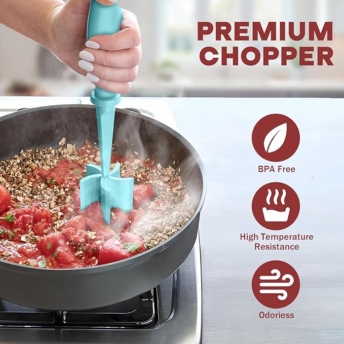 Meat Chopper, Upgrade Hamburger Smasher, Premium Heat Resistant Meat Masher - Image 5