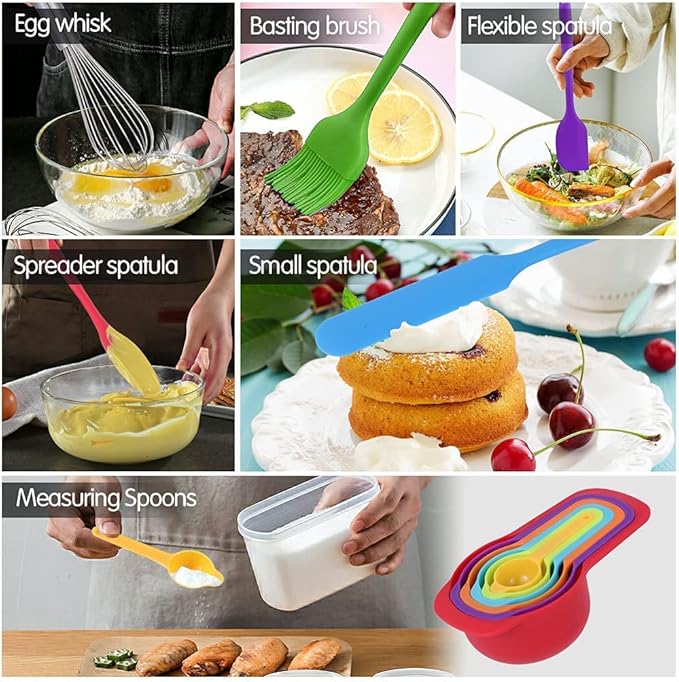 Rottay Mixing Bowls Set with Airtight Lids: 20PCS Stainless Steel Nesting Bowls - Image 4