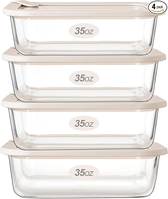 Urban Green Glass Food Storage Containers by LiveaLifeEasierandGreener