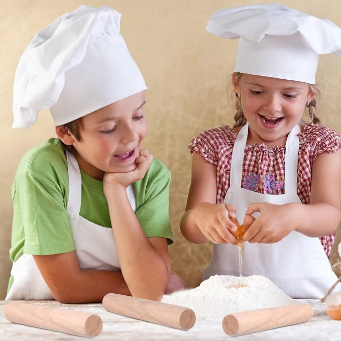 Patelai 3 Pieces Small Wooden Rolling Pin, Dumpling Dough Roller Wooden Mini - Image 3