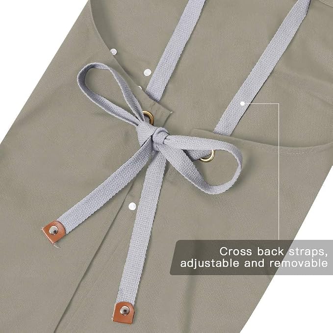 Mignongirl Chef Apron, Cross Back Apron - Image 6