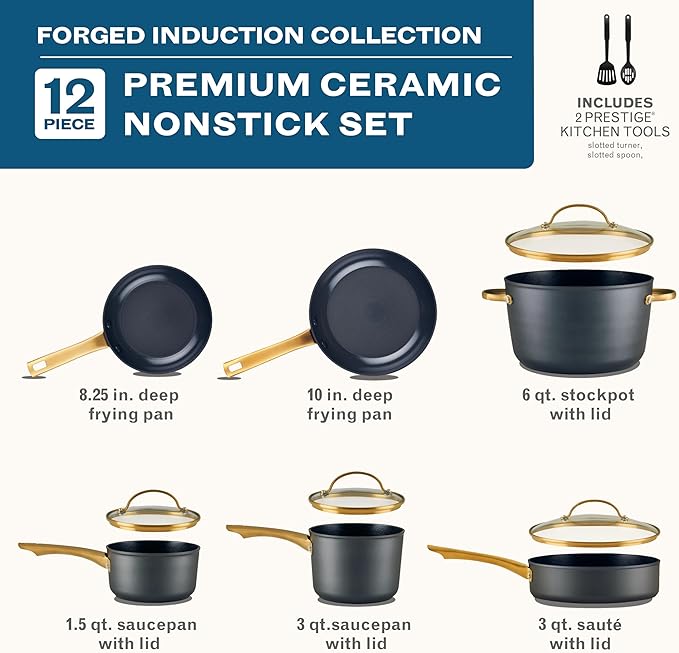 Farberware Forged Induction Ceramic Nonstick Cookware Set - Image 2