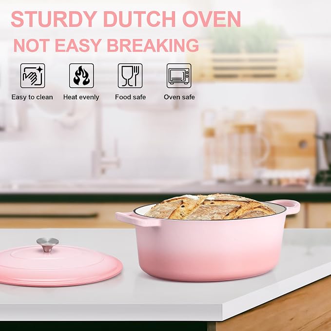E-far 5QT Oval Dutch Oven Pot - Image 7