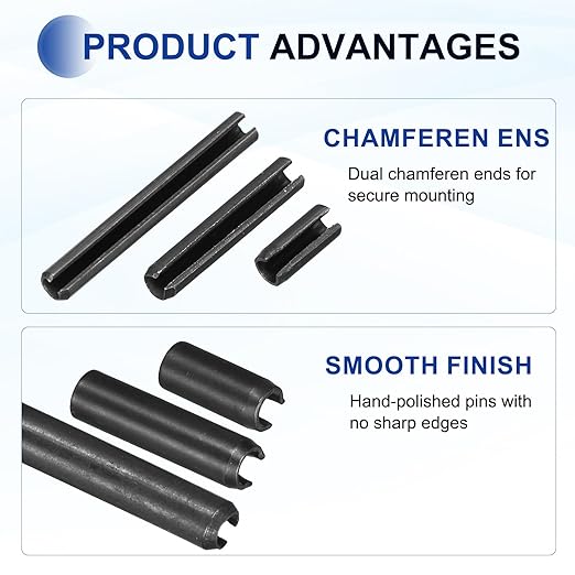 MECCANIXITY 25Pcs Slotted Split Roll Pins 3/10 Inch Dia. 2 Inch Length 65Mn - Image 3