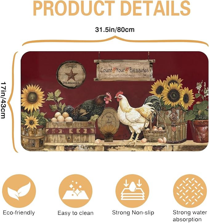 Kitchen Countertop Dish Drying Mat, Super Absorbent Coffee Bar Mat - Image 5
