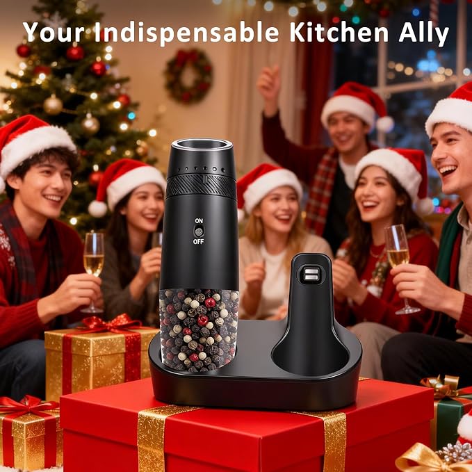 Gravity Electric Salt and Pepper Grinder Set Rechargeable Automatic Shakers - Image 7