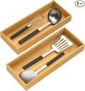 VeyFey Bamboo Drawer Organizer, Stackable Utensil Organizer by VeyFey