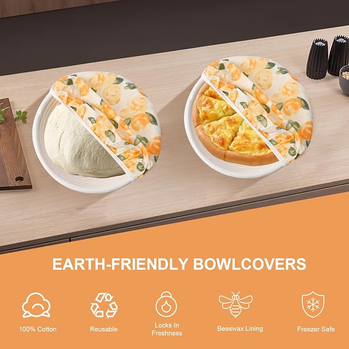 2Pcs Reusable Bowl Covers for Bread Proofing - Image 3