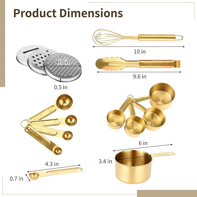 20 PCS Gold Mixing Bowls with Lids Set - Image 5