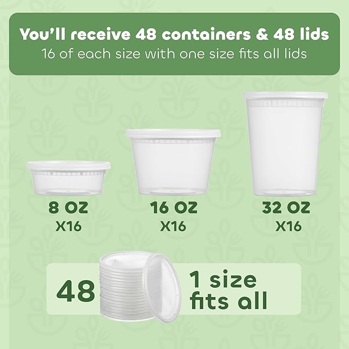 JoyServe 48 Sets Deli Containers - Image 2