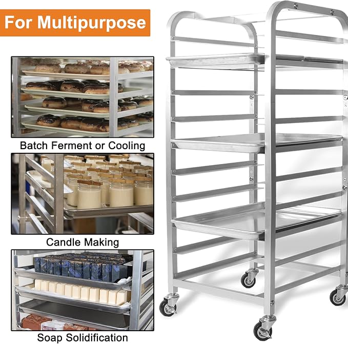 lopeztek 10-Tier Quarter & Half Sheet Pan Rack - Image 4