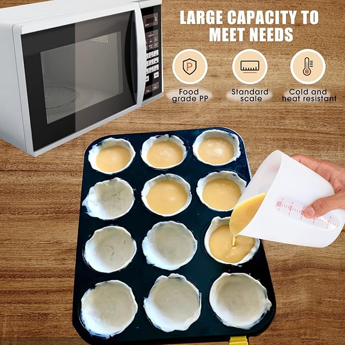 ZUYEE Silicone Measuring Cups Flexible Measure Melting Cups - Image 7