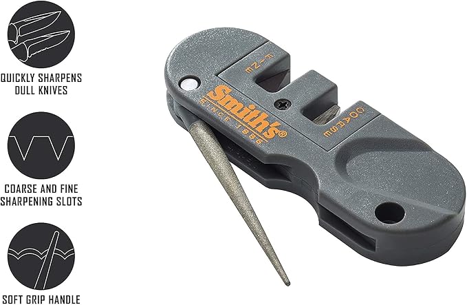 Smith's PP1 Pocket Pal Knife Sharpener Preset Carbide & Ceramic Stone - Image 2