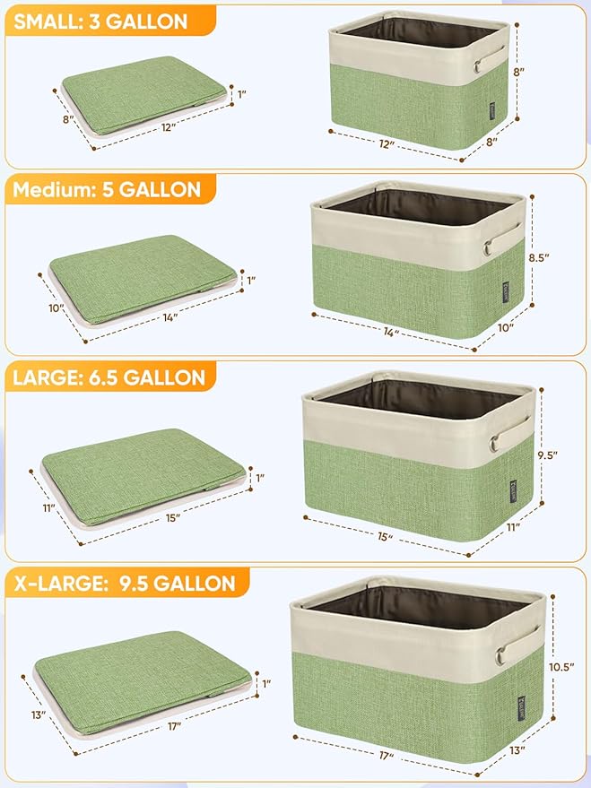 BALEINE 2 Pack Fabric Closet Storage Bins - Image 2