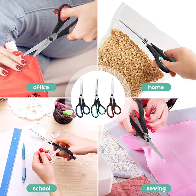 iBayam 3-Pack 8" Heavy Duty Scissors - Image 6