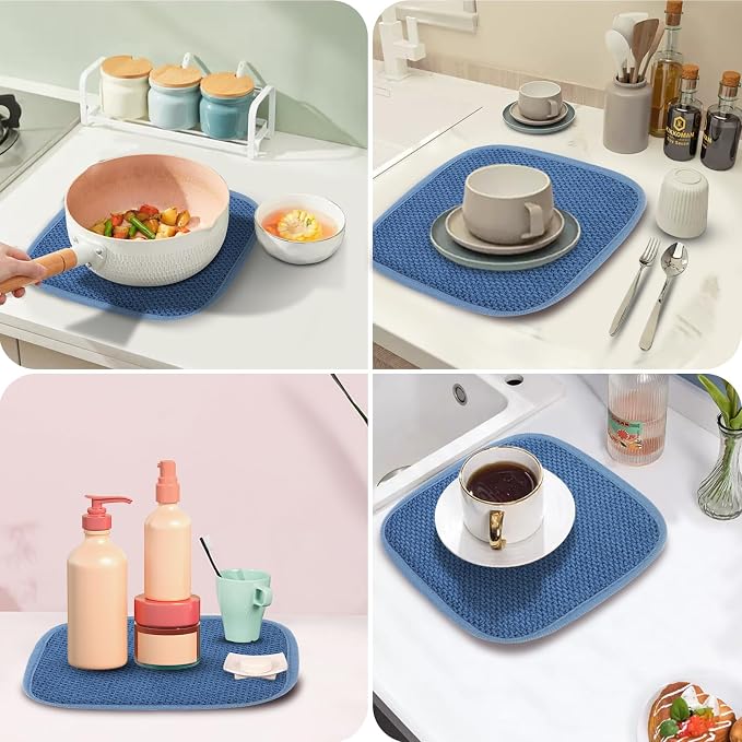 GeeRic Microfiber Dish Drying Mat, Super Absorbent Kitchen Dish Drying Pad - Image 5