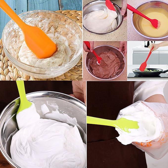 Silicone Spatulas, 11 inch Rubber Spatula Heat Resistant Seamless One Piece - Image 2