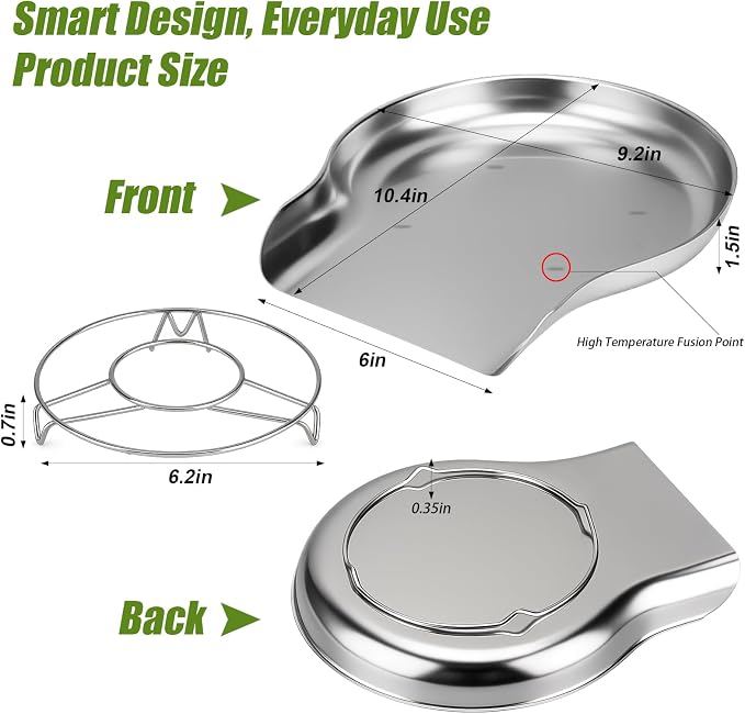 Palksky Colander and Strainer Self Drainer Base Plate Stainless Steel - Image 9