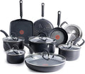 T-fal Ultimate Hard Anodized Nonstick Pots and Pans Set 14 Piece, Oven Broiler by T-falbrand