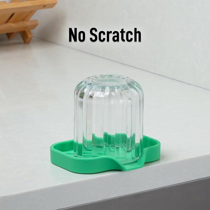 Zulay Kitchen Small Silicone Sponge Holder – Space-Saving Sink Organizer Tray - Image 7