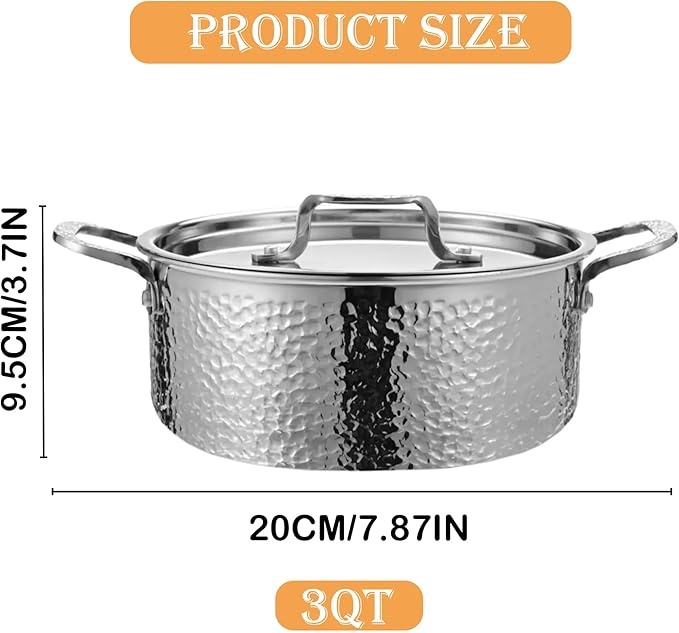Vivicreate Tri-Ply Stainless Steel Stockpot Deep Cooking Pot - Image 7